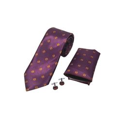 RARE COMBEE GROUP Men Accessory Gift Set of Necktie with Pocket Square & Cufflinks-image-48