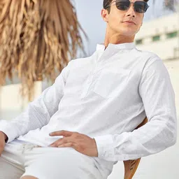 Vida Loca Band Collar Cotton Straight Kurta-picture-26