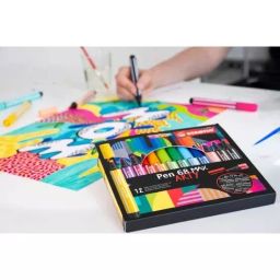 Stabilo MAX ARTY Premium Felt-Tip Pen Set with Chisel Tip Multicolor for Artists, Students, Hobbyists, 768/06-21 (Set of 6) image 4