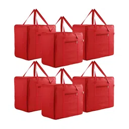 Aura Red 6 Pieces Printed Multi-Utility Organisers-13
