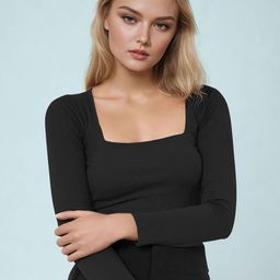 Dream Beauty Fashion Women Solid Square Neck Casual Top-image-81