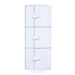 Aquieen White Polished Finish Wall Mount Corner Cabinet, AQN 276-picture-20