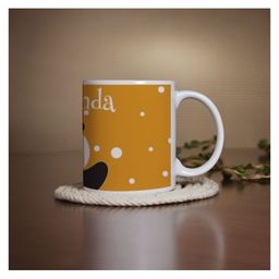 Right Gifting Ceramic Mug My Lil Panda Print Orange - 350 ml-18