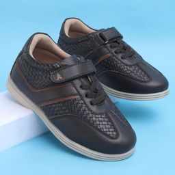 Pine Kids Textured Velcro Closure Casual Shoes - Brown-image-8