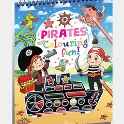 hellofriend books Giant Water Colouring Sprial Pad: Pirates Copy to Colour- Fun and Easy Colouring with Paints-picture-47