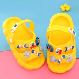 Oh! Pair Slip On Clogs with Fish Applique - Yellow-picture-19