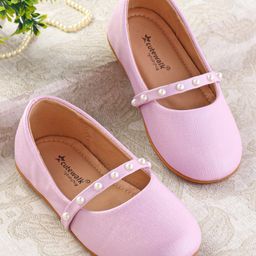 Cute Walk by Babyhug Slip On Ballerina with Pearl Detailing - Purple-image-73