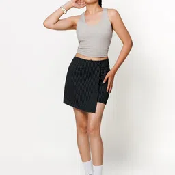 Zwankee Women Round Neck Sleeveless Tank Crop Top-picture-1
