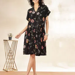 Anouk Women Floral Print Fit & Flare Knee Length Dress-image-22