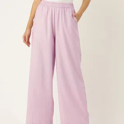 Rue Collection Relaxed Straight Fit Pure Cotton Trousers-image-7