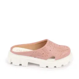 Fausto Women's Peach Mule Shoes-image-6