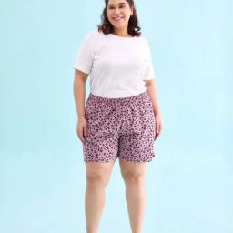 Go Colors! Purple Cotton Printed Shorts-image-92