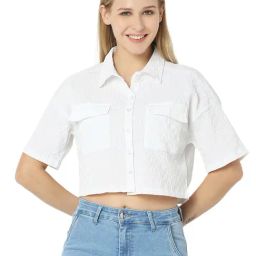 Smarty Pants White Crop Shirt-image-19