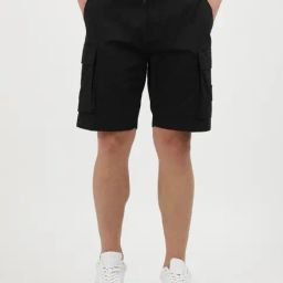 Calvin Klein Black Cotton Regular Fit Cargo Shorts-image-61