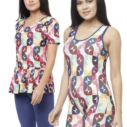 N-Gal Multicolor Printed Swimsuit (Pack Of 2)-picture-17