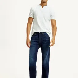 Levi's Men's 505 Straight Fit Dark-Blue Jeans-picture-25