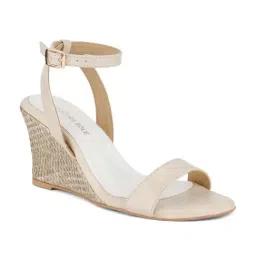 Signature Sole Women's Off White Ankle Strap Wedges-picture-38