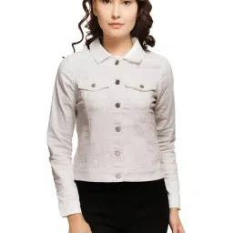 Kotty White Full Sleeves Denim Jacket-picture-15