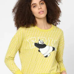 Only Yellow Round Neck Sweatshirt-picture-32