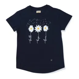Gini & Jony Kids Navy & White Floral Print Top-32