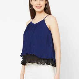 MISH Blue A-Line Peplum Top-image-61