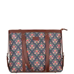 ZOUK Blue Printed Large Tote Handbag-image-57