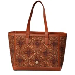 Biba Tan Printed Small Tote Bag-picture-1