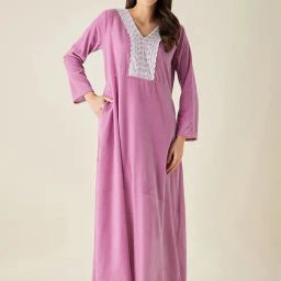 The Kaftan Company Purple Night Dress-image-80