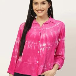Maaesa Pink Tie & Dye Shirt-image-39