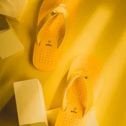 Yoho Women's Arch Support Yellow Flip Flops-37