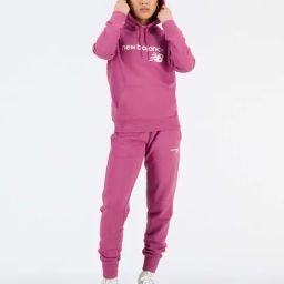 New Balance Pink Cotton Printed Sports Hoodie-image-53