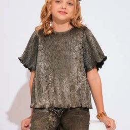 Vero Moda Girls Black Textured Fabric Top-image-9
