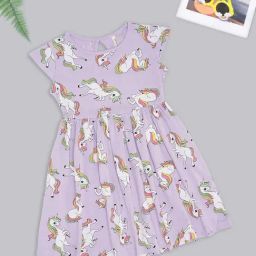 Pantaloons Junior Girls Lilac Breeze Printed Dress-picture-10