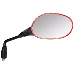 Uno Minda Shatterproof Glass Rear View Mirror (Sports Red) - Right Hand for Hero CBG XTREME (RV-5012R-RED)-48