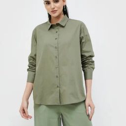 Code by Lifestyle Sage Green Cotton Regular Fit Top-12