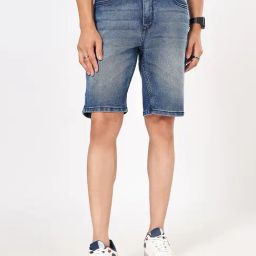 Sf Jeans By Pantaloons Blue Cotton Regular Fit Denim Shorts-32