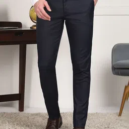 encore by INVICTUS Men Solid Slim Fit Formal Trousers-image-69