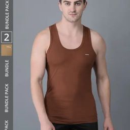 Dollar Bigboss Assorted Cotton Regular Fit Vest - Pack Of 2-image-25