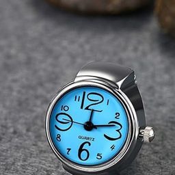 RHOSYN Silver-Plated Quartz Stretchable Watch Ring-image-73