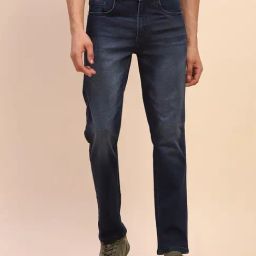 Camla Navy Cotton Regular Fit Jeans-image-98