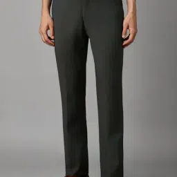 Louis Philippe Green Slim Fit Texture Trousers-picture-16
