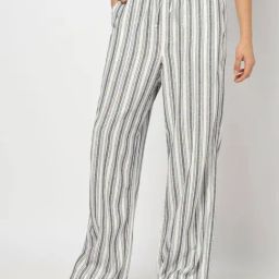 GAP Blue Relaxed Fit Striped Pants-image-65