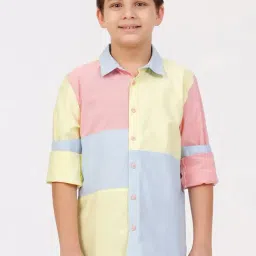 Kate & Oscar Boys Multi Cotton Solid Shirt-image-75