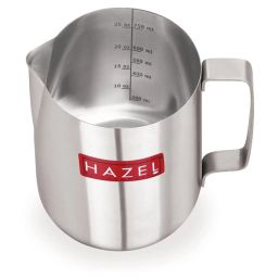 HAZEL Stainless Steel Spill Proof Tea Coffee Milk Frothing Pitcher Serving Pot with Handle (800 ML) image 4
