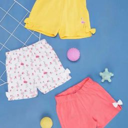 Pantaloons Baby Multicolor Cotton Regular Fit Shorts (Pack of 3)-picture-33