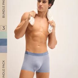 The Bear House Multicolored Comfort Fit Striped Trunks - Pack Of 3-picture-44
