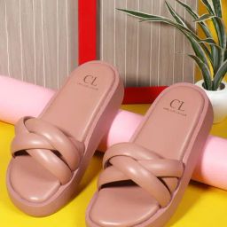Carlton London Women's Peach Cross Strap Sandals-image-25