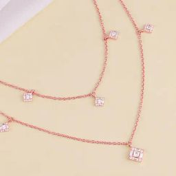GIVA 925 Sterling Silver Rose Gold Necklace for Women-image-27