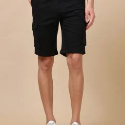 Bushirt Black Regular Fit Cargo Shorts-image-39