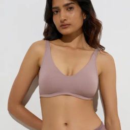 Wunderlove by Westside Mauve Cotton-Blend Bra-picture-14